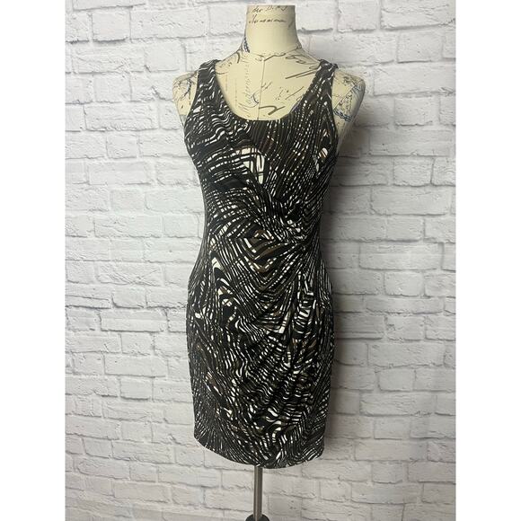 Kenneth Cole Petite Printed Faux Wrap Dress Size 8P - Picture 1 of 7